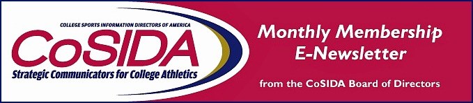 CoSIDA Board of Directors Monthly E-Newsletter: May 2012 edition